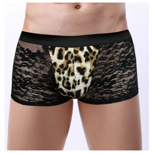 BOXER ENCAJE CON ANIMAL PRINT-0