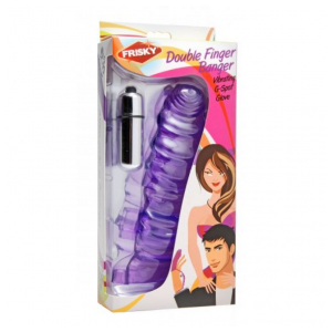 Guante punto G vibrador Double Finger Banger