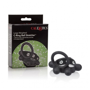 Large Weighted C-Ring Ball Stretcher in Black-0