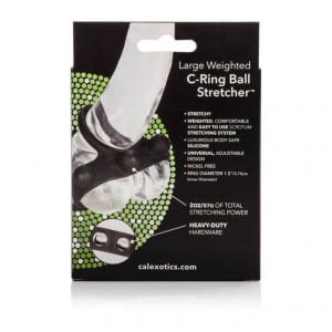 Large Weighted C-Ring Ball Stretcher in Black