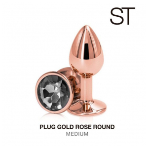 PLUG GOLD ROSE ROUND MEDIUM