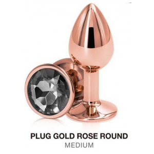 PLUG GOLD ROSE ROUND MEDIUM