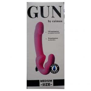 Strap On Gun con Vibro Medium Rosa