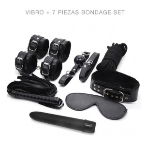 VIBRO + 7 piezas bondage set-1