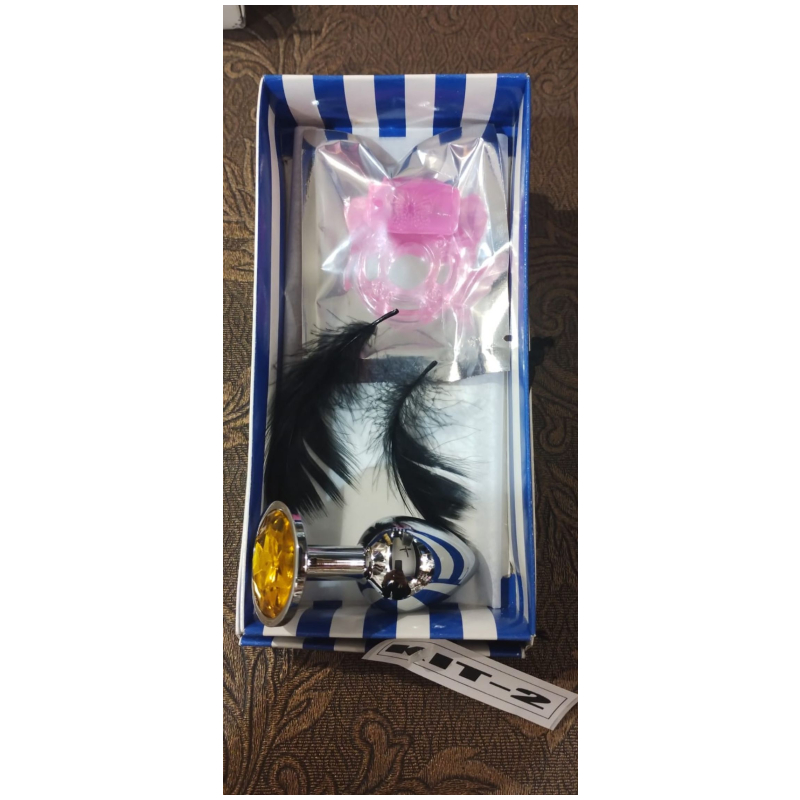 kit Plug Anal, Anillo Descartable y Pluma