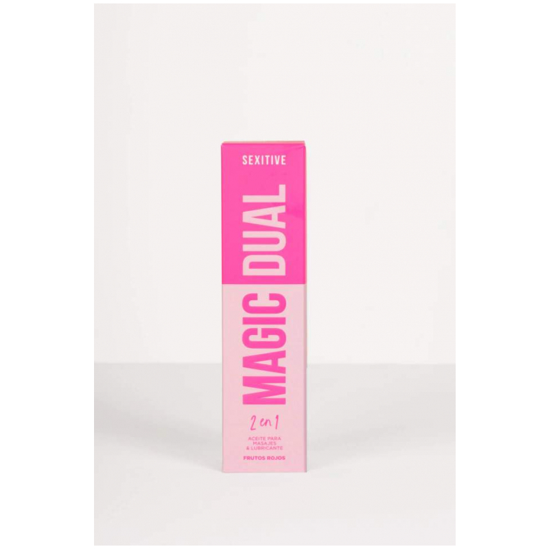 Magic Dual  Aceite And Lubricante Aroma Frutos Rojos