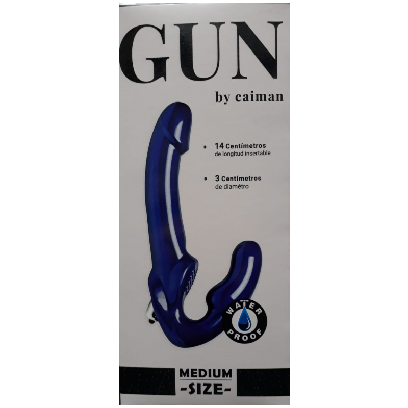 Strap On Gun con Vibro Medium Azul