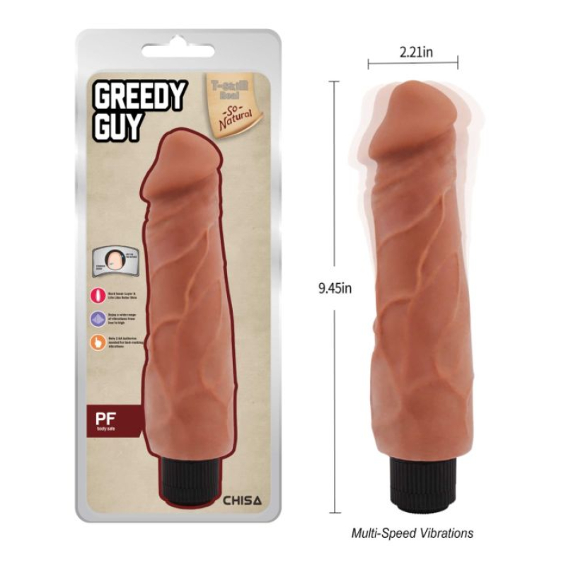 VIBRADOR REALISTA - GREEDY GUY - LATINO CHISA