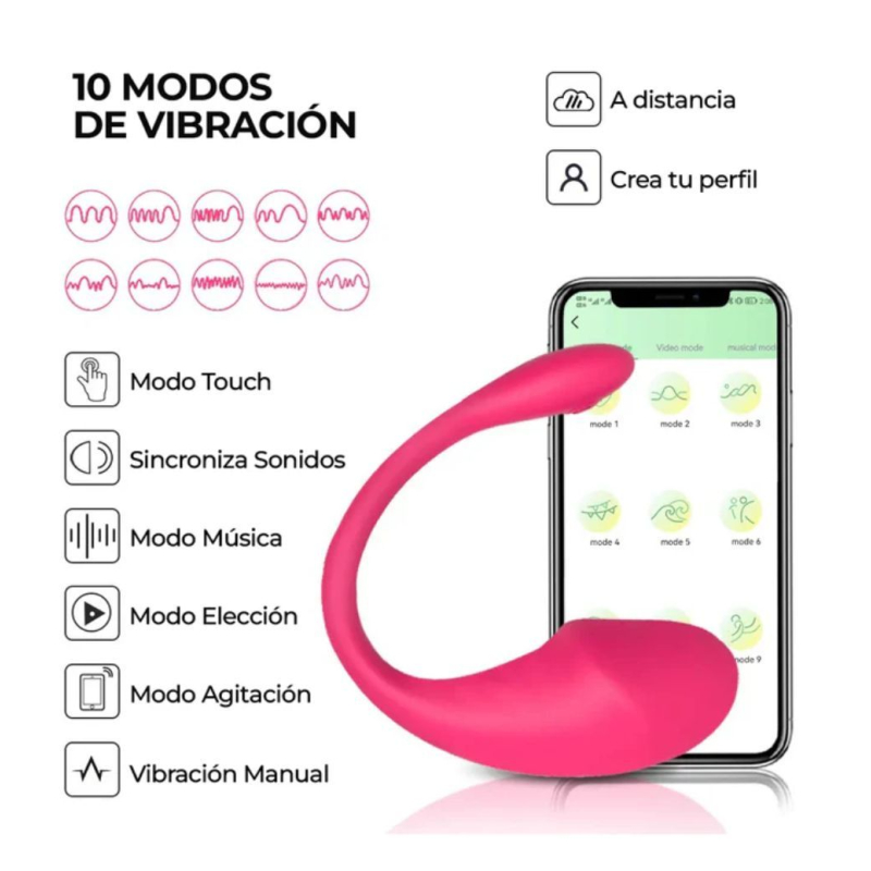 VIBRATOR HUEVITO APP Fucsia