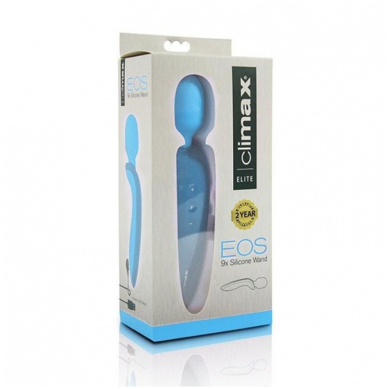Climax® Elite, EOS Rechargeable 9x Silicone Wand, Blue