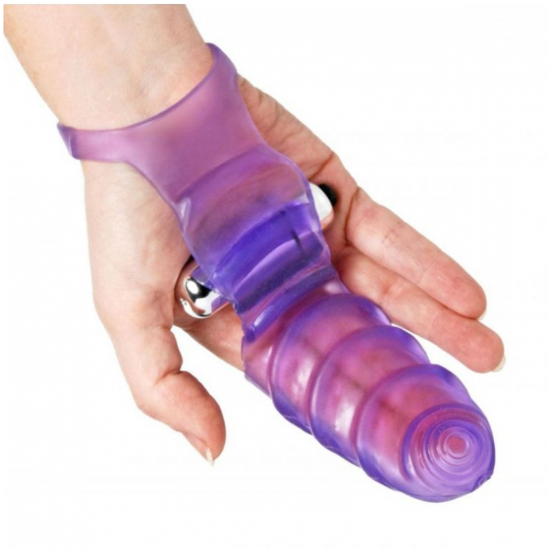 Guante punto G vibrador Double Finger Banger