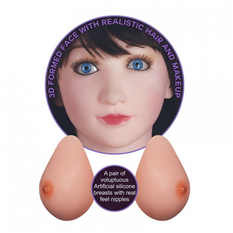 Muñeca Inflable, Vagina-Ano-Pechos de Silicona