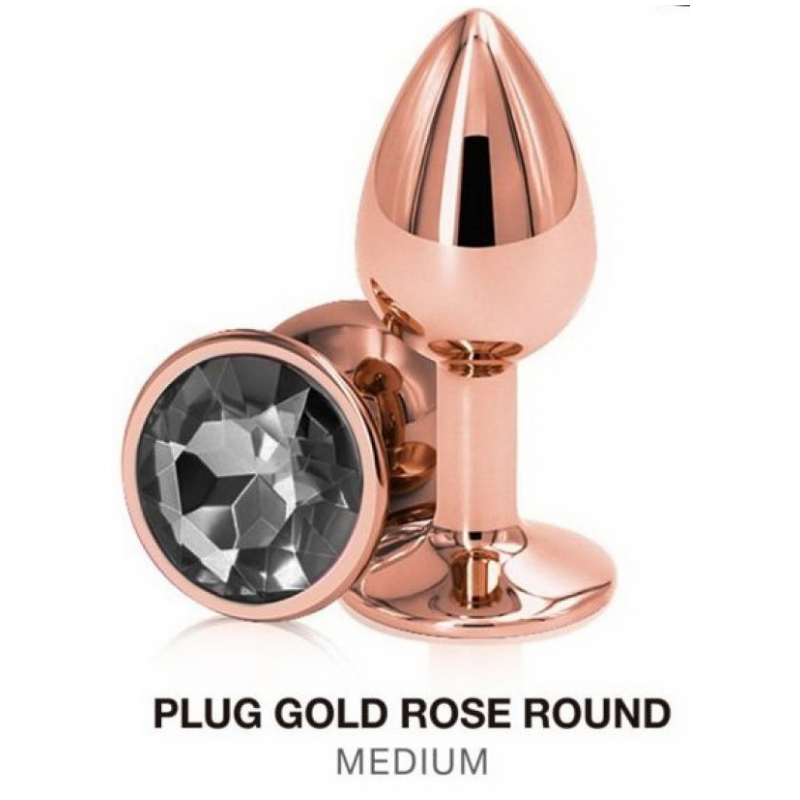 PLUG GOLD ROSE ROUND MEDIUM