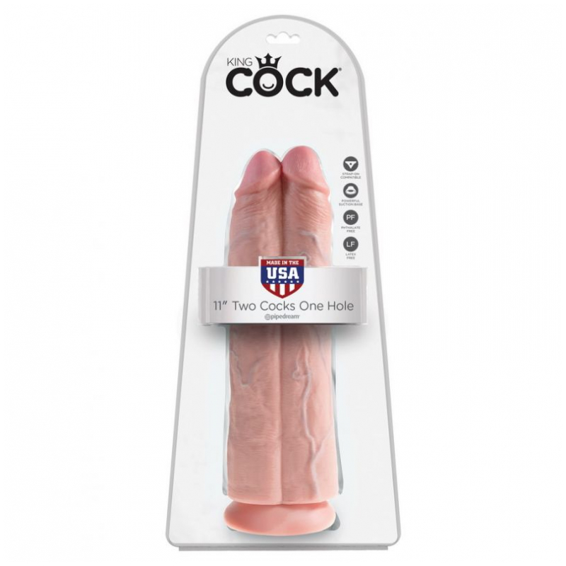 Rey Cock 11" Dos gallos Un agujero