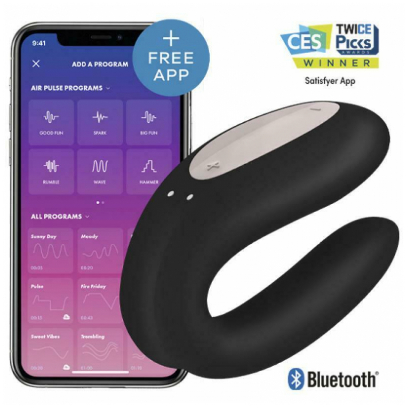 SATISFYER DOUBLE JOY CON APP - NEGRO