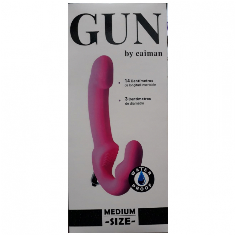 Strap On Gun con Vibro Medium Rosa